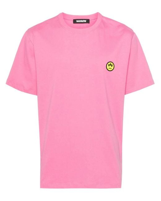 T-shirt unisex con motivo volto di Barrow in Pink