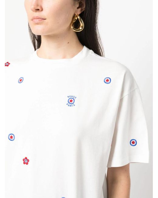 T-shirt oversize target di KENZO in White