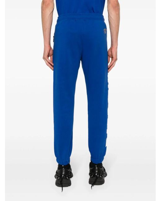 Pantaloni sportivi in cotone con stampa logo di Barrow in Blue da Uomo