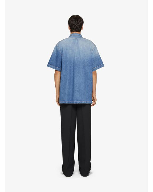 Givenchy Blue Camicia In Denim for men