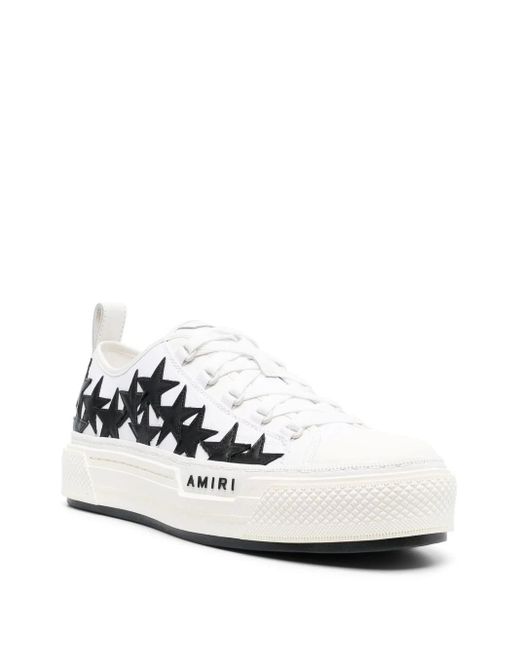 Amiri White Stars Court Canvas Sneakers for men