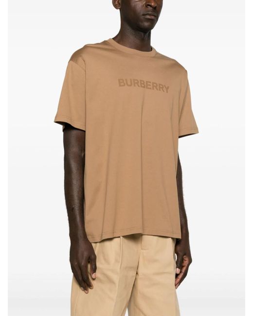 Burberry Natural Logo-print Cotton T-shirt for men