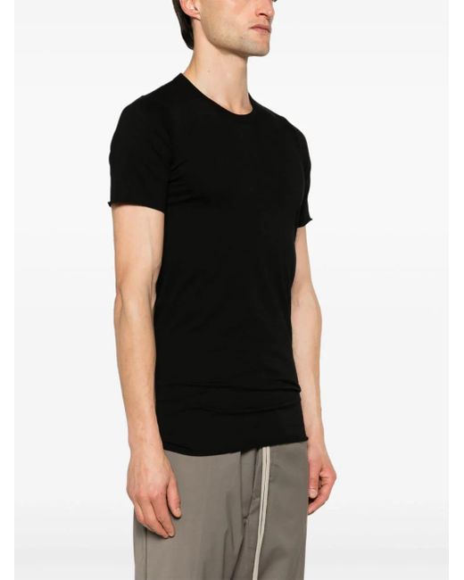 Rick Owens Black Basic Organic Cotton T-shirt for men