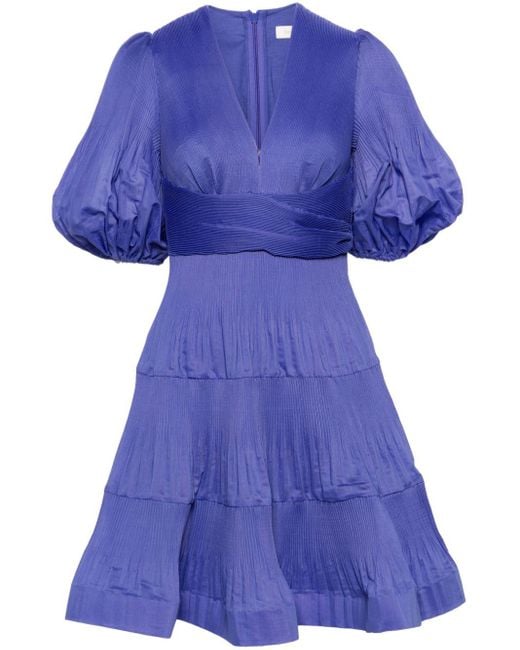 Pleated Mini Dress di Zimmermann in Blue
