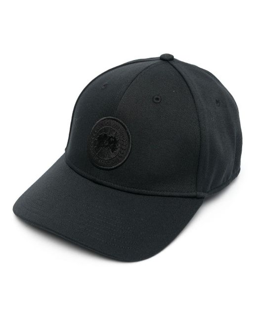 Canada Goose Black Logo-patch Curved-peak Cap for men