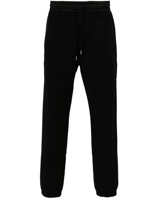 Saint Laurent Black Pantaloni Stile Tuta In Tessuto Garzato for men