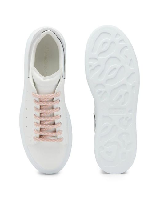 Alexander McQueen Oversized Sneakers In White And Silver