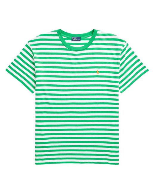T-shirt Polo Pony a righe di Polo Ralph Lauren in Green