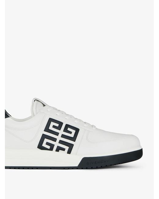 Bottega Veneta White G4 Leather Sneakers