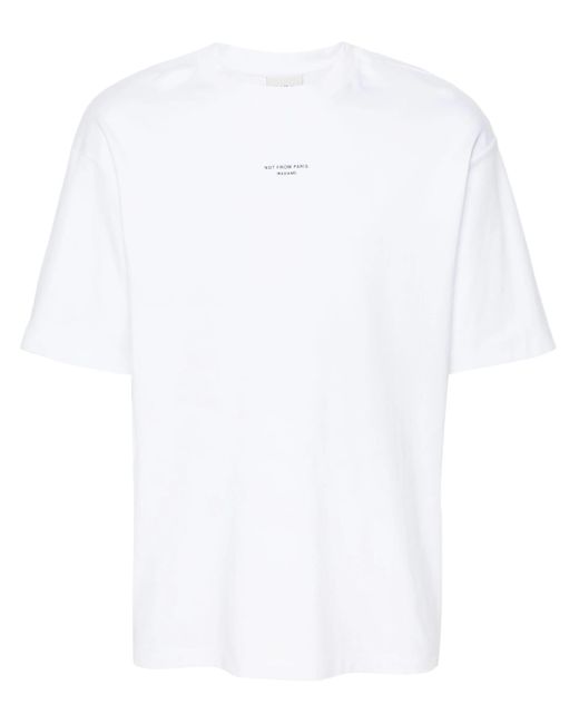 Drole de Monsieur White T-shirt Slogan Classique for men