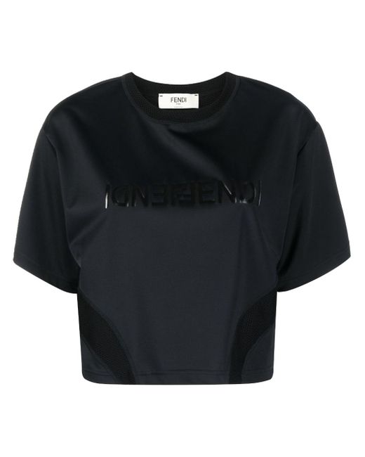 Fendi Black Cropped T-shirt