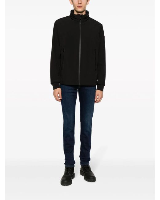 Woolrich Black Giacca In Softshell for men