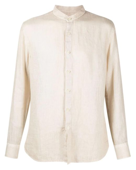 Camicia slim-fit di 120% Lino in White da Uomo