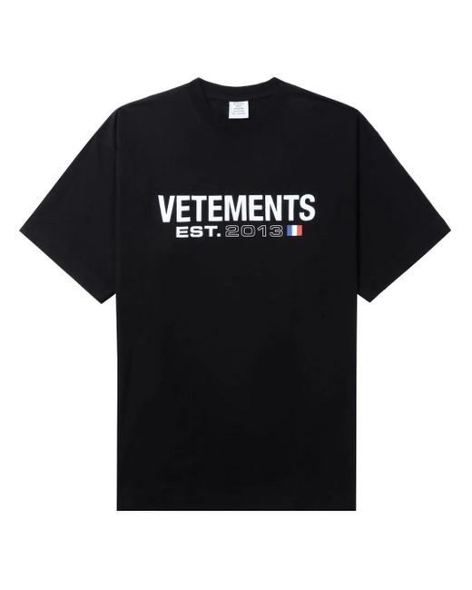 T-shirt con maniche a spalla bassa di Vetements in Black da Uomo