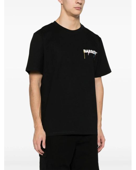 Barrow Black Unisex T-shirt Con Stampa