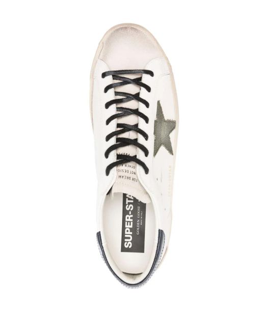 Sneakers Super-Star con effetto vissuto di Golden Goose Deluxe Brand in White da Uomo