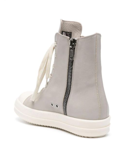 Rick Owens Natural High-top Leather Sneakers for men