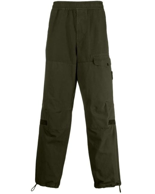 Stone Island Green Tapered Ripstop Cargo Trousers for men