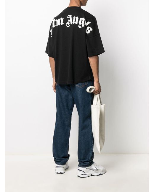 palm angels logo over tee