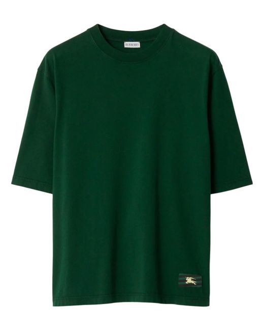T-shirt con applicazione di Burberry in Green da Uomo