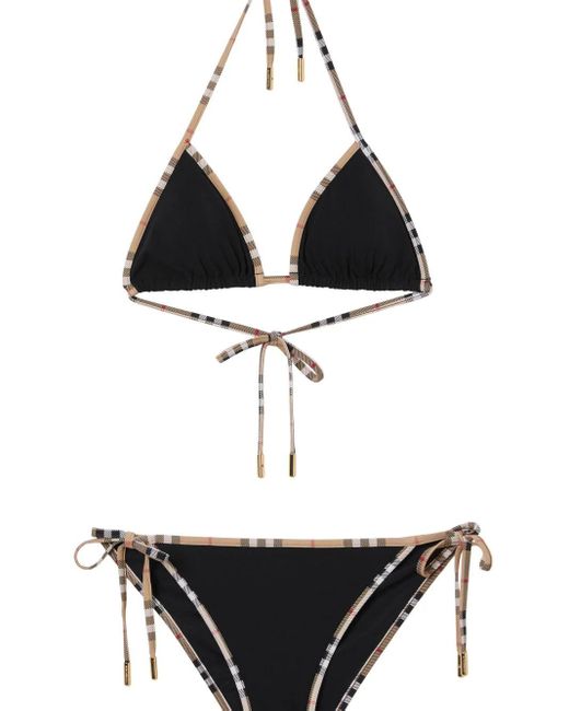 Burberry White Triangle Bikini Set