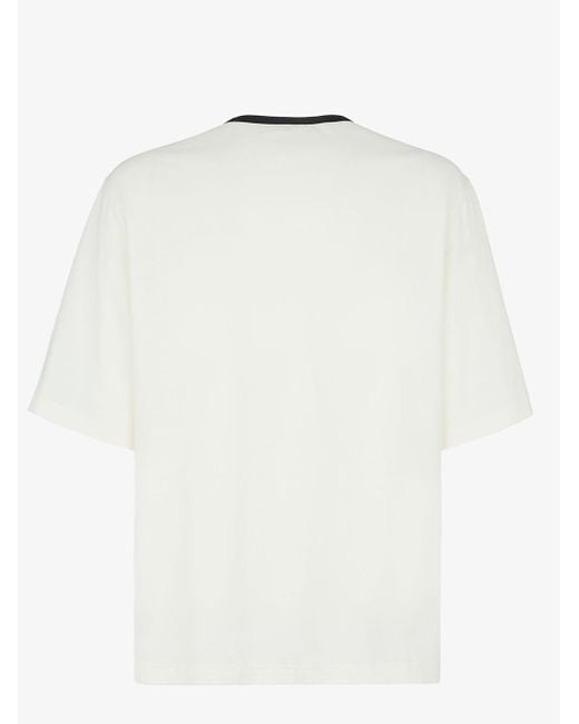 Fendi White T-shirt In Cotone Bianco for men