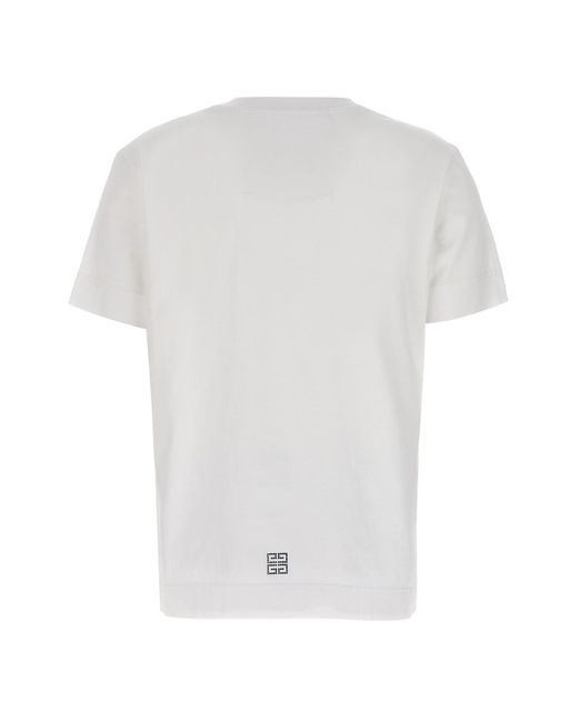 Givenchy White Rhinestone Logo T-shirt
