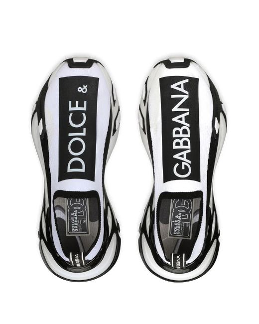 Dolce & Gabbana Black Logo Knit Sneaker