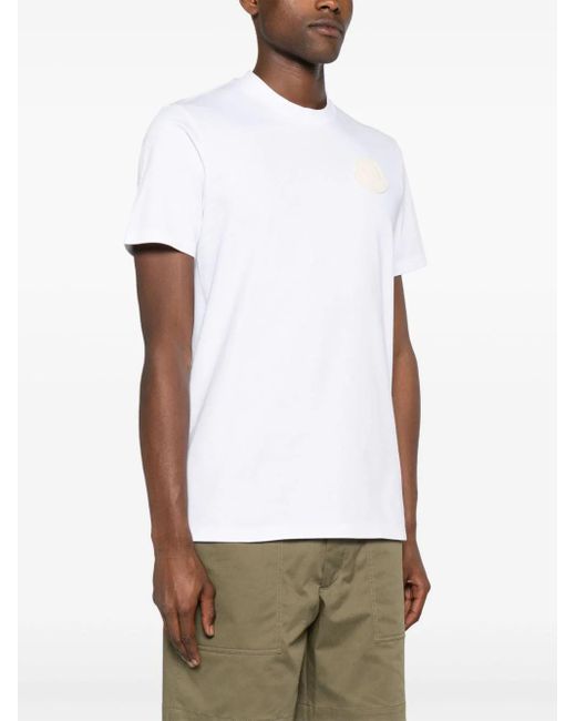 T-shirt con logo di Moncler in White da Uomo