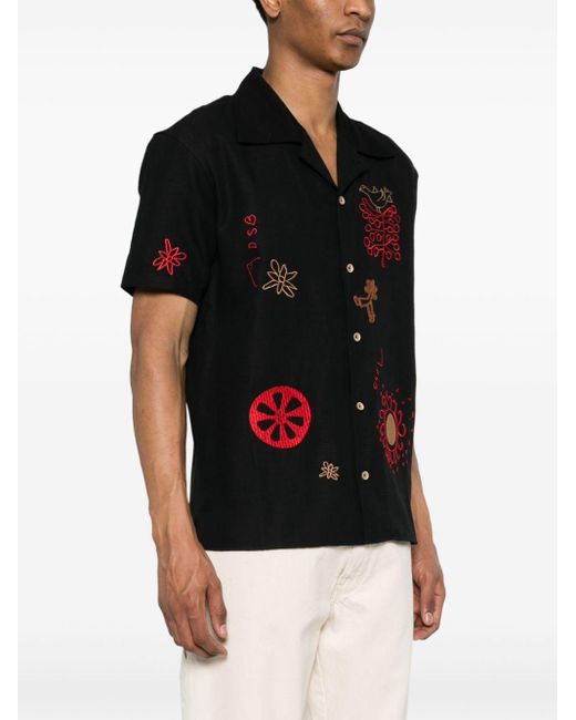 ANDERSSON BELL Black April-embroidery Shirt for men