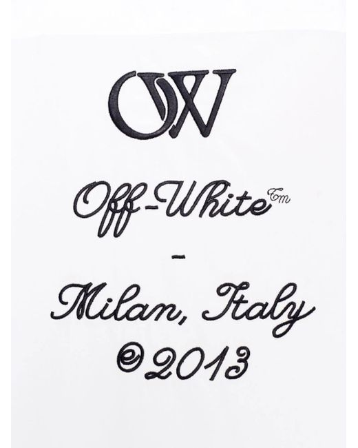 CAMICIA CON RICAMO LOGO di Off-White c/o Virgil Abloh in White da Uomo