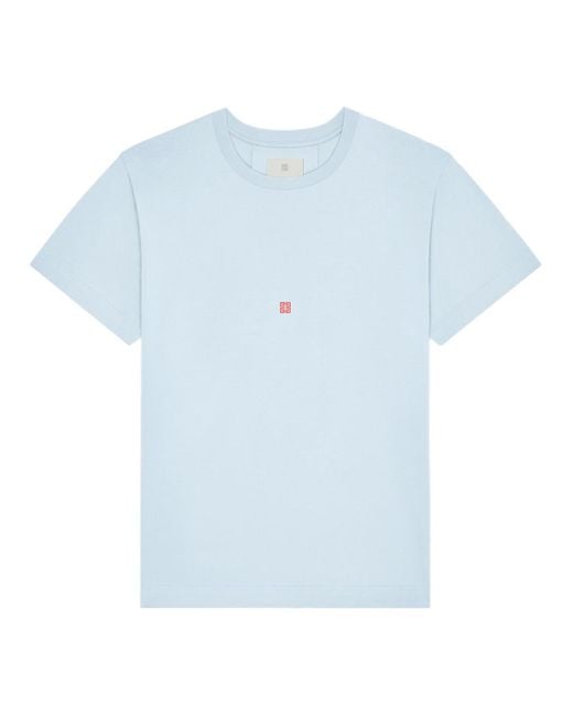 Givenchy Blue T-shirt In Cotone Con Stampa Flamingo for men