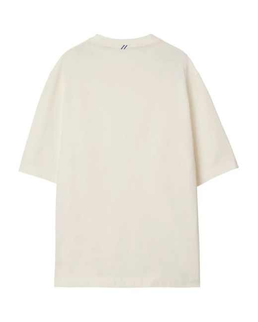 Burberry White T-shirt In Cotone for men