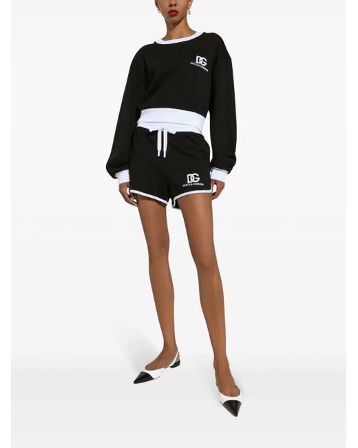 Shorts con ricamo di Dolce & Gabbana in Black