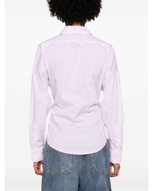 Camicia D-Sizen-N2 a righe di DIESEL in Pink