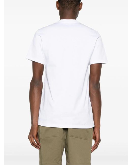 T-shirt con logo di Moncler in White da Uomo