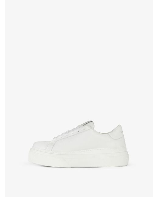 Givenchy White Sneakers Con Plateau City