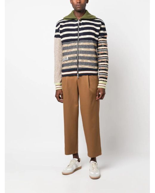 A.P.C. Natural Renato Pleated Wool Trousers for men