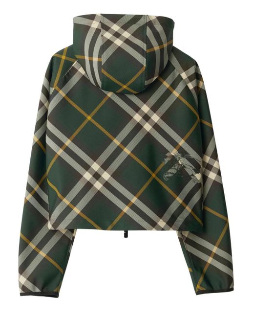 Burberry Multicolor Cropped Check Lightweight Jacket
