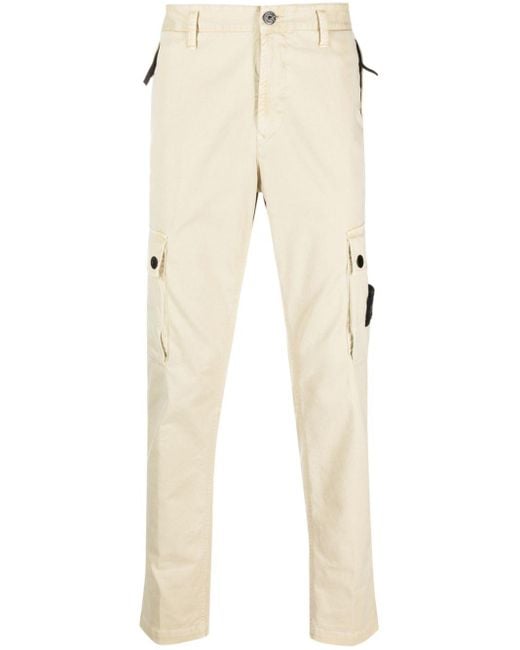 Stone Island Natural Straight-leg Cargo Trousers for men