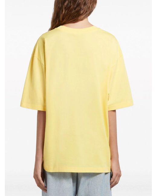 T-shirt con stampa di Marni in Yellow