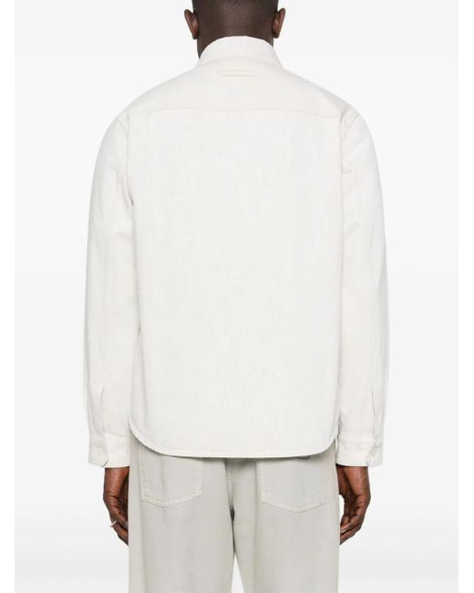Zegna White Pure Cotton Overshirt for men