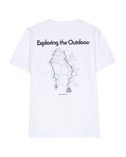 Woolrich Blue Trail T-shirt for men
