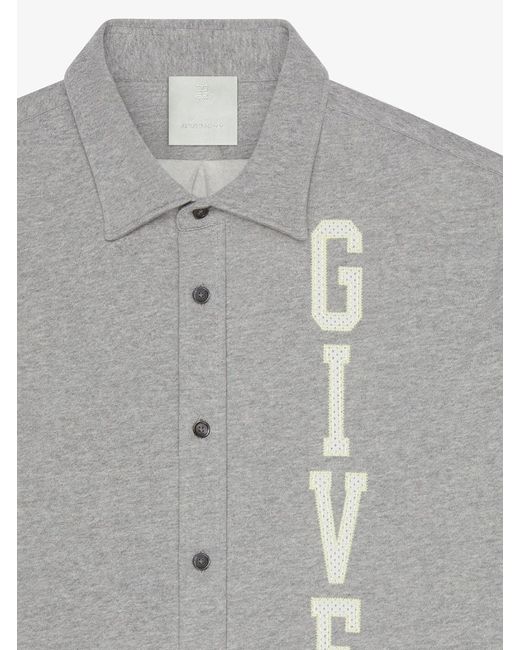 Givenchy Gray Camicia College In Pile for men