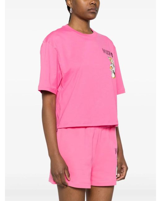 Moschino Pink T-shirt Teddy Bear