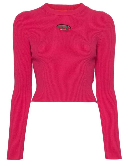 DIESEL Red M-valary Logo-plaque Top