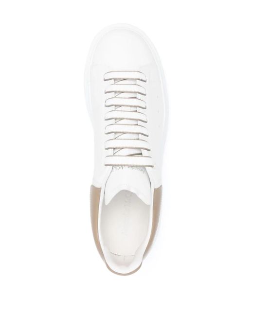 Alexander McQueen White Larry Leather Sneakers for men