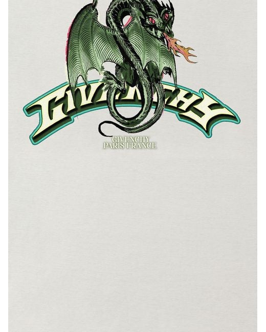 T-shirt con stampa dragon di Givenchy in Black da Uomo