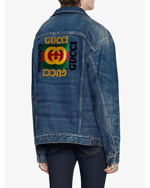 Giacca denim oversize con applicazioni di Gucci in Blu per Uomo - 52% di  sconto | Lyst