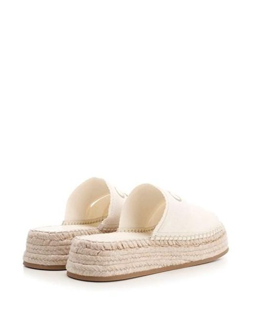 Chloé White Mila Flatform Sandal